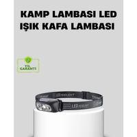 Şarjlı Led Kafa Feneri | 4 Modlu Akıllı Sensörlü Far | Su Geçirmez Ipx5 Kamp Ve Balıkçı Lambası
