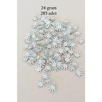 Oya Abiye Bileklik Kolye Pleksi Metalik Plastik Pul Gümüş Renk 24 gram 285 adet - BNC579