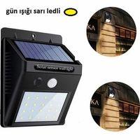 Hareket Sensörlü Güneş Enerjili Lamba 20 Led