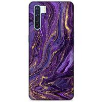 Oppo A91 Uyumlu Kılıf Mor Delisi (3) Kapak Kumlu