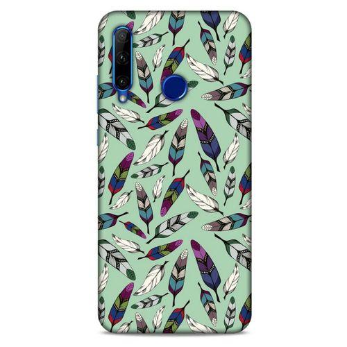 Huawei Y6P Kılıf Desenli Özel Seri Tüyler (14) Lansman Kılıf