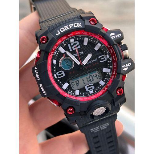Joefox Digital Ve Analog 2 Yıl Garantili Kronmetre+Takvim+Alarm+Aydınlatma Erkek Kol Saati JOE.BK16