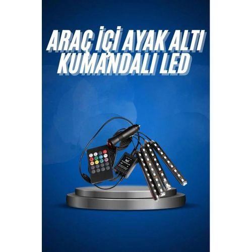 Araç İçi Ayak Altı Led 12 Led Işık Sese Müziğe Duyarlı Rgb Işıklı Aydınlatma Seti