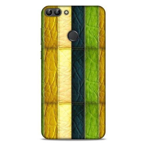 Huawei Psmart Kılıf Patchwork (37) Silicone Cover Sarı Lacivert