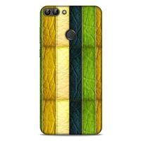 Huawei Psmart Kılıf Patchwork (37) Silicone Cover Sarı Lacivert