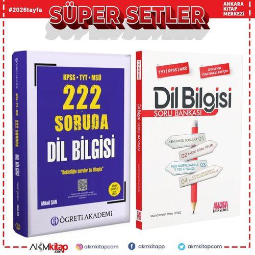 Öğreti Akademi KPSS TYT MSÜ 222 Soruda Dil Bilgisi ve AKM Dil Bilgisi Soru Bankası Seti 2 Kitap
