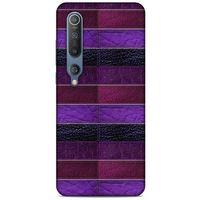 Xiaomi Mi 10 Kılıf Patchwork (14) Lansman Kılıf Mor Bordo