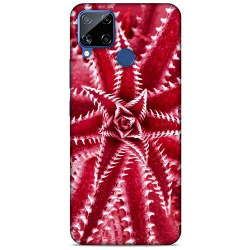 Lopard Oppo Realme C15 Uyumlu Kılıf Bahar (27) Tasarımlı Kılıf Kırmızı