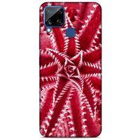 Lopard Oppo Realme C15 Uyumlu Kılıf Bahar (27) Tasarımlı Kılıf Kırmızı