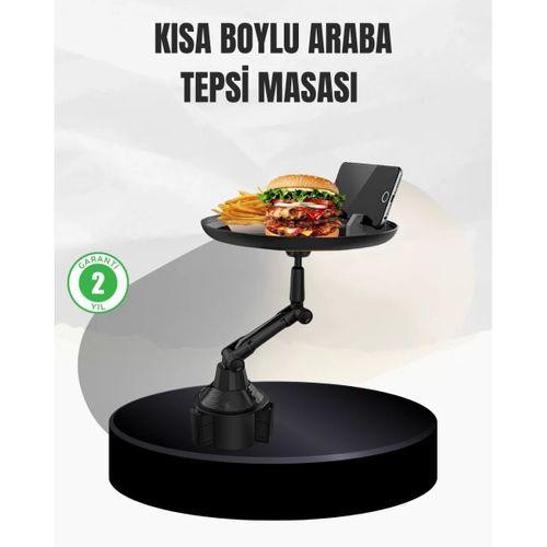 Universal Araç İçi Bardaklık Tepsisi 9 İnç Yemek Alanı Ve Telefon Standlı