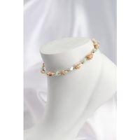 Doğal Deniz Kabuğu Model ve Yeşil Kristal Taş Model Halhal