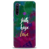 Xiaomi Redmi Note 8 Kılıf HD Baskılı Kılıf - Faith Hope Love + Tam Ekran Koruyucu
