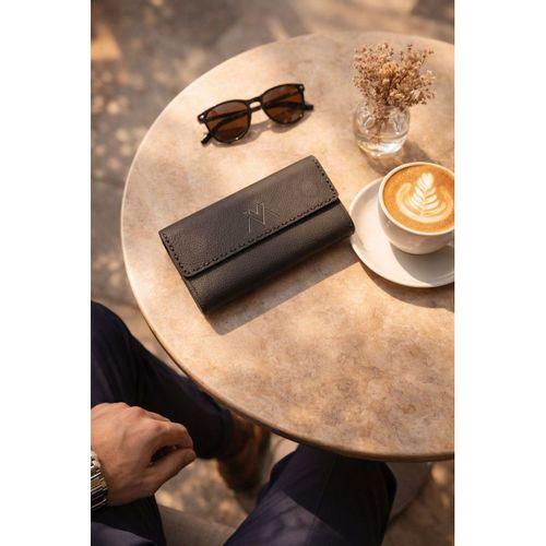 Hakiki Deri Mıknatıslı Kart Ve Telefon Bölmeli Unisex Cüzdan VS.BLKT.0938