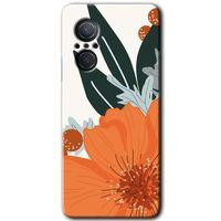 Huawei Nova 9 SE HD Baskılı Kılıf + 9D Tam Ekran Koruyucu - Portakal Çiçeği