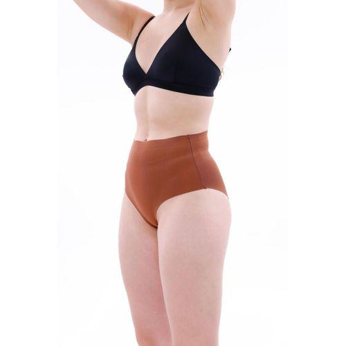 Kahverengi Mı  2704 Lazer Kesim Yüksek Bel Hayalet Külot