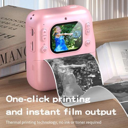 Dijital Fotoğraf Çıkaran Video Kaydedici Taşınabilir Anında Baskı Çıkaran Çocuk Kamerası Pembe