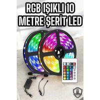 Yeni Nesil Rgb Işıklı 10metre Şerit Led Kumandalı Şarj Edilebilir