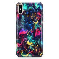 Apple iPhone XS Max Kılıf Işıklı Geceler Arka Kapak Koruma Desenli Full Koruyucu