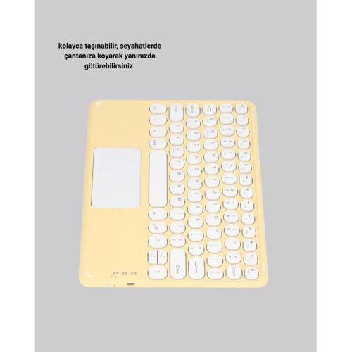 Bluetooth Kablosuz Klavye – İnce Slim Model, Tablet Ve Akıllı Tv Uyumlu, Sessiz Tuşlu Taşınabilir Klavye