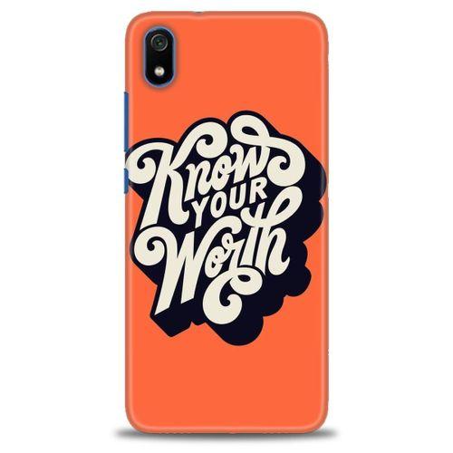 Xiaomi Redmi 7A Kılıf HD Baskılı Kılıf - Know Your Worth + Tam Ekran Koruyucu