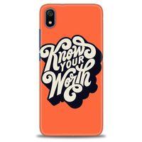 Xiaomi Redmi 7A Kılıf HD Baskılı Kılıf - Know Your Worth + Tam Ekran Koruyucu