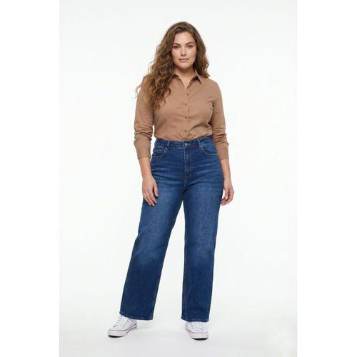 Kadın Yüksek Bel Wide Leg Denim Bol Pantolon BGL-ST05449
