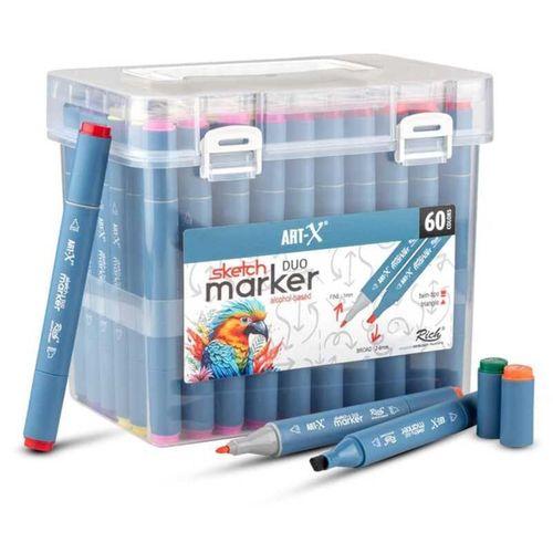 Rich Art-X Sketch Marker Duo 60lı Set 18050