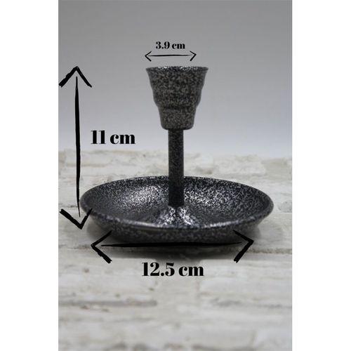 Metal Vintage Mumluk & El Şamdanı Gümüş Turna2623-8