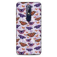 Nokia 7.1 Kılıf Kelebek Etkisi (45) Liquid Air Kılıf Mavi Toz Pembe