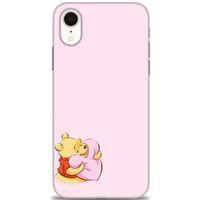 iPhone XR Kılıf HD Baskılı Kılıf - Winnie the Pooh Kalpli + Tam Ekran Koruyucu