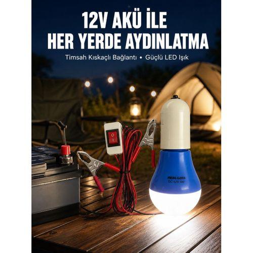 12v Led Ampul Timsah Kıskaçlı Taşınabilir Aydınlatma