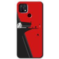 MRCİLETİSİM Oppo A15 Kılıf Baskılı Kapak - Avengers Tower + 5D Tam Kaplayan Cam
