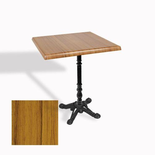 Dockers Çipa 1004 Döküm Ayak Kare Masa 80X80 cm - (Werzalit, Wermodin ve Allzalit Tabla) - Real Teak