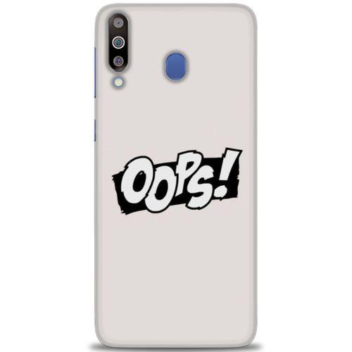 Samsung Galaxy M30 Kılıf HD Baskılı Kılıf - Oops! + Tam Ekran Koruyucu