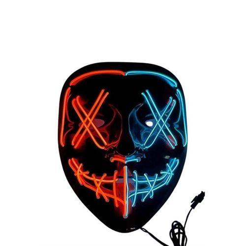 Hallowen Parti Maskesi Neon Led Işıklı Maske 3 Modlu Cadılar Bayramı Maskesi