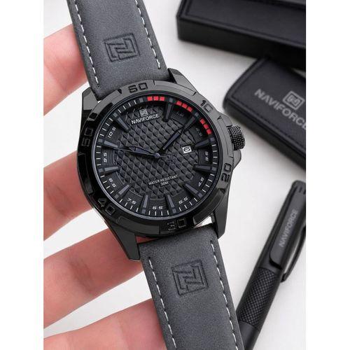 Naviforce Deri Kordon İtalyan Tasarım Bileklik Hediyeli 3 ATM Suya Dayanıklı Erkek Kol Saati N8023D1