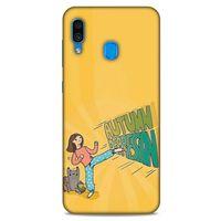 Samsung Galaxy A30 Kılıf Depresyon (44) Tough Armor Kılıf Mor Kahve