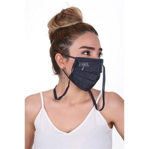 Gümüş İyonlu Boyundan Askılı Yıkanabilir Taşlı Maske K-3