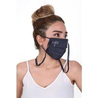 Gümüş İyonlu Boyundan Askılı Yıkanabilir Taşlı Maske K-3