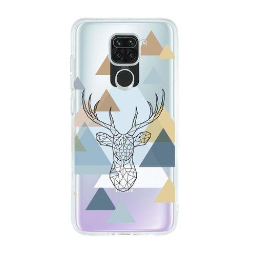 Xiaomi Redmi Note 9 Polygon Deer Premium Şeffaf Silikon Kılıf
