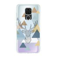 Xiaomi Redmi Note 9 Polygon Deer Premium Şeffaf Silikon Kılıf