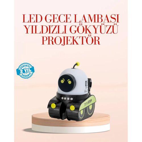 Robot Tasarımlı Bluetooth Hoparlörlü Yıldızlı Gökyüzü Projektör