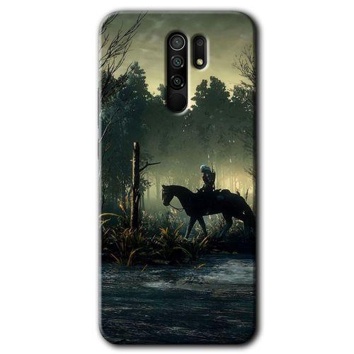 MRCİLETİSİM Xiaomi Redmi 9 Kılıf Baskılı Kapak - Savaşçı + 5D Tam Kaplayan Cam