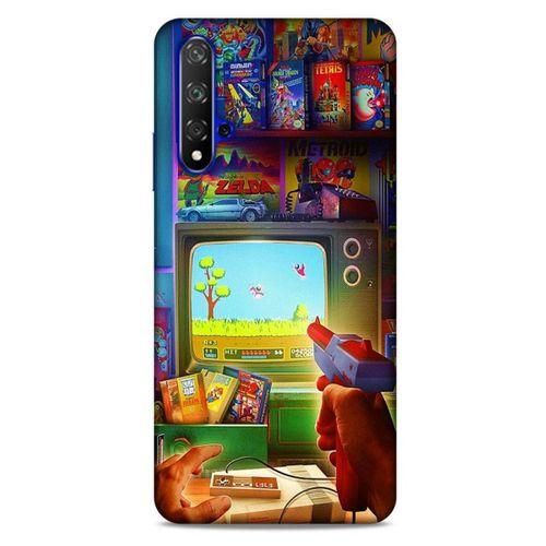 Retro (25) Desen Antişok Kapak Renkli Huawei P Smart S Y8P Kılıf
