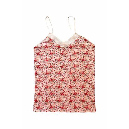 5 Adet Kadın Askılı Desenli Atlet Dantelli Empirme Pamuklu Penye D1-5