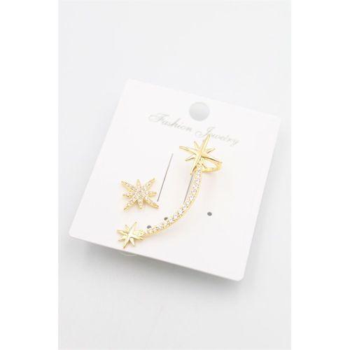 Taşlı Kıkırdak Küpe - Altın