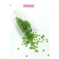 Dökme Cam Kum Boncuk (8/0) 3 mm - 20 Gram - Şeffaf Çimen Yeşili - BNC154