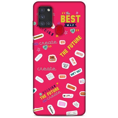Samsung Galaxy A21s Uyumlu Kılıf Pembe Delisi (44) Tough Armor Kılıf Writing