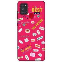 Samsung Galaxy A21s Uyumlu Kılıf Pembe Delisi (44) Tough Armor Kılıf Writing