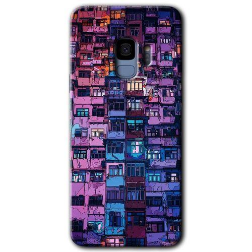 Galaxy S9 Kılıf HD Desen Baskılı Arka Kapak - Şehir Görünümü + Kırılmaz Cam
